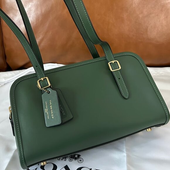 New Coach Swing Zip Large Hunter Green - Picture 1 of 1